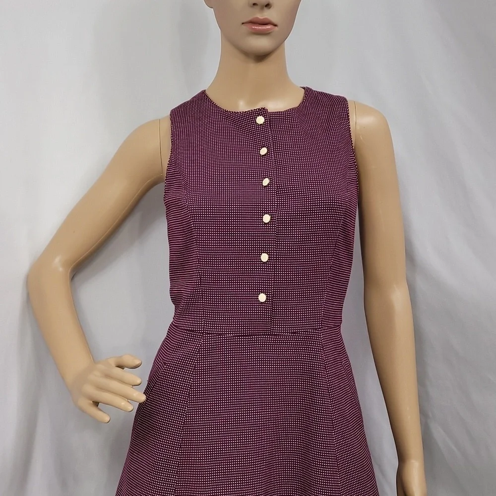 Gal Meets Glam Polka-dot Meg Jacquard Sleeveless Dress